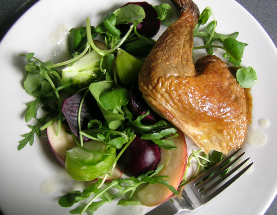 Bradley Sweet Smoked Guinea Fowl Salad with Horseradish Dressing