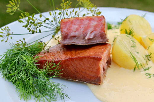 Hot smoked salmon